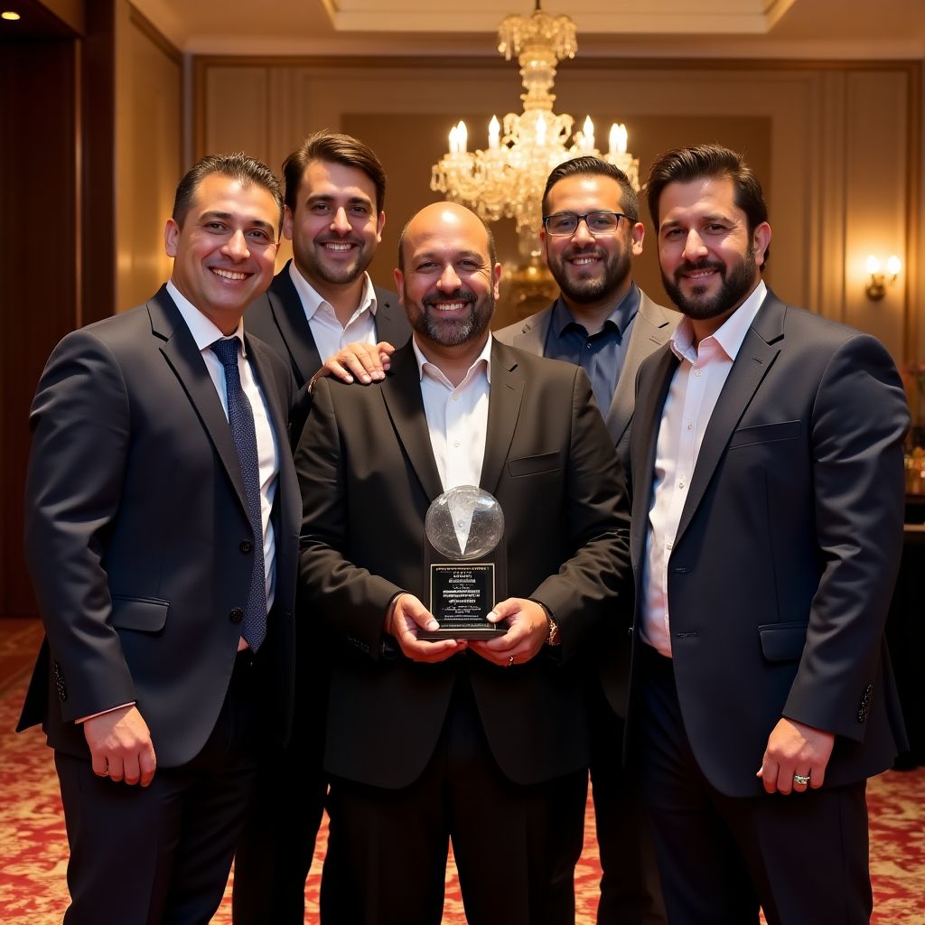 Equipo de ArgentConsult celebrando un premio